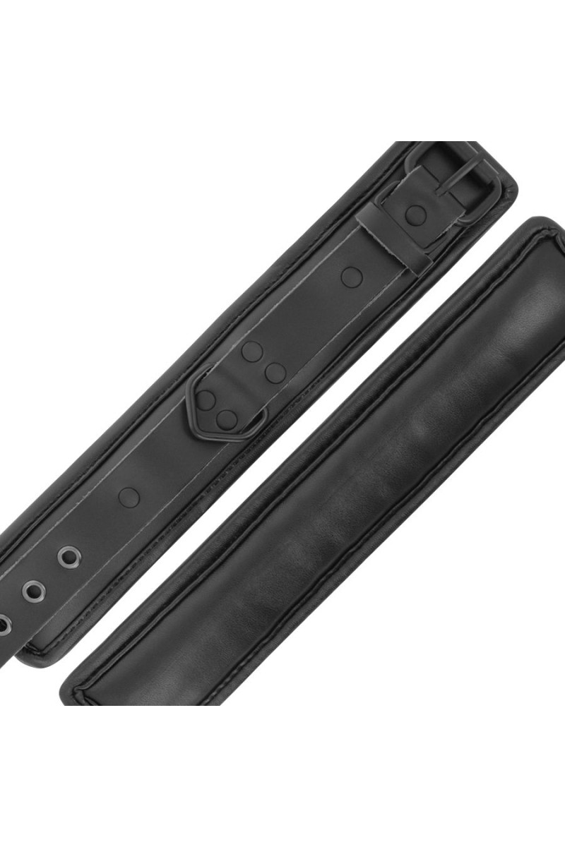 DARKNESS - ESPOSAS Y COLLAR DE CUERO NEGRO