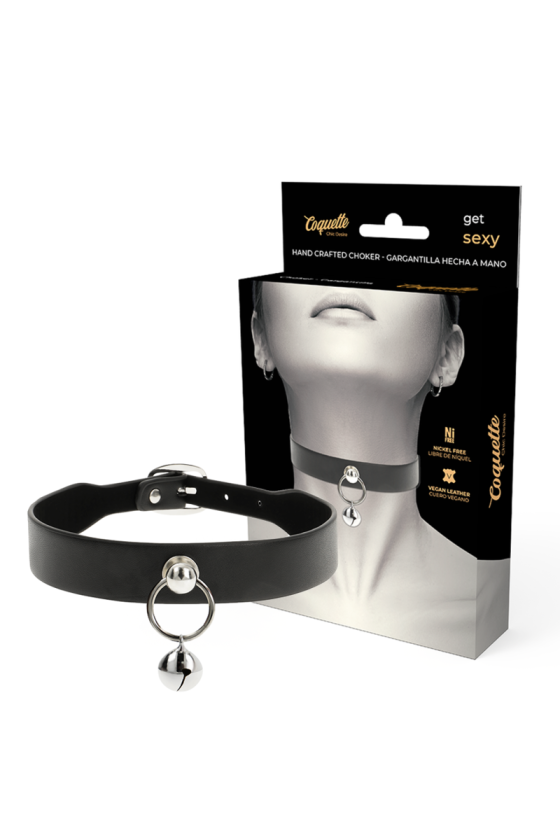 CHIC DESIRE COLLAR CUERO VEGANO WOMAN CASCABEL/ARO