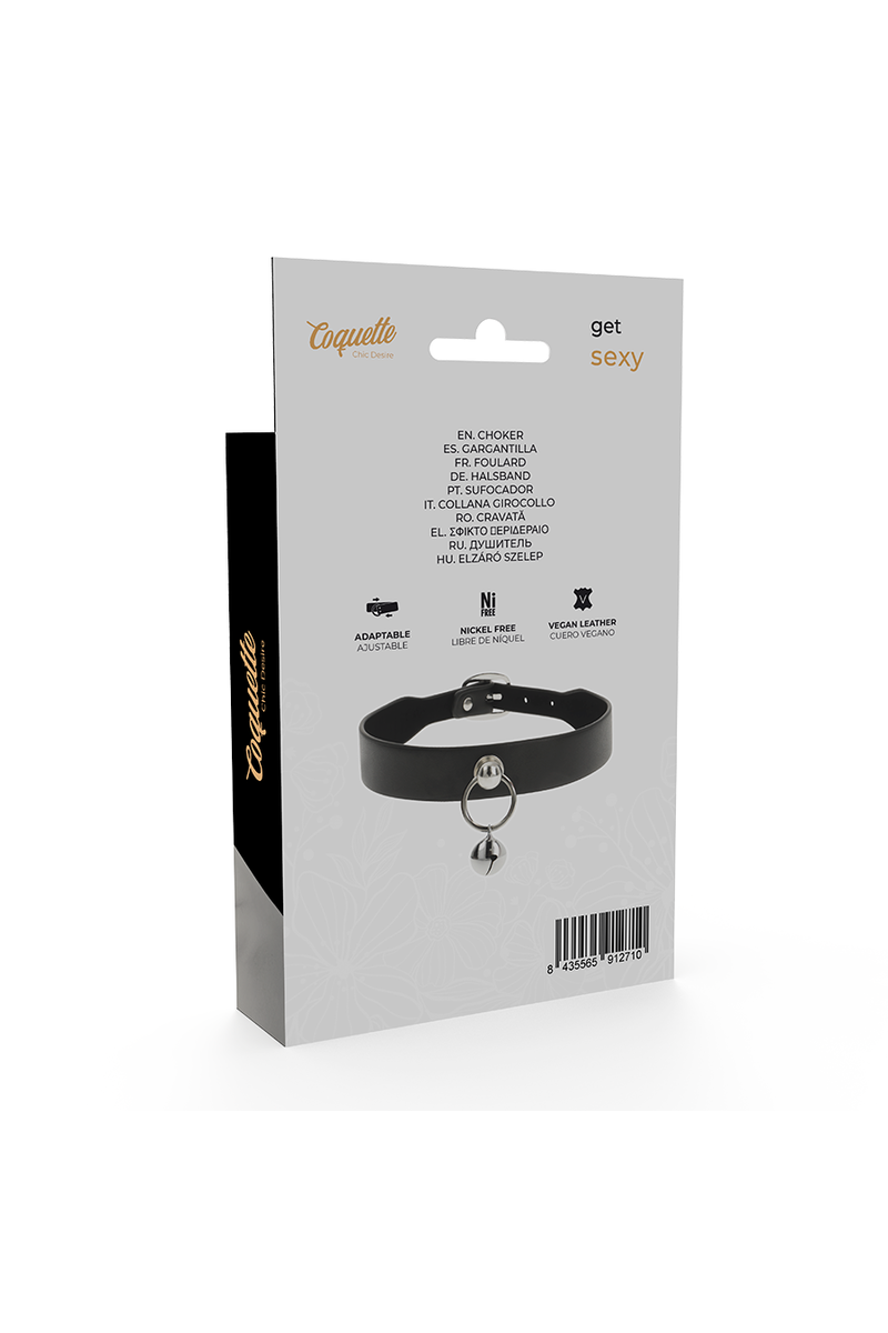CHIC DESIRE COLLAR CUERO VEGANO WOMAN CASCABEL/ARO