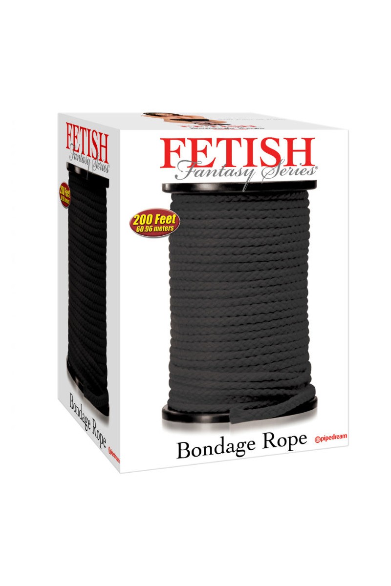 FETISH FANTASY SERIES - SERIES BONDAGE CUERDA SEDA NEGRO 60.96 METROS
