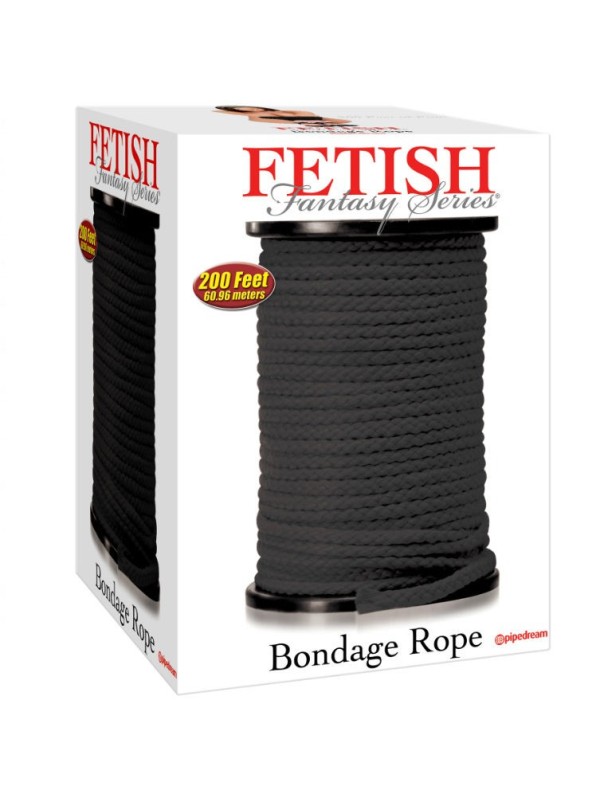 FETISH FANTASY SERIES - SERIES BONDAGE CUERDA SEDA NEGRO 60.96 METROS