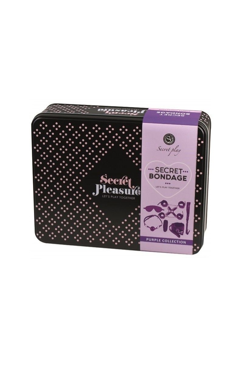 SECRETPLAY - BDSM SET 8PCS LILA / NEGRO