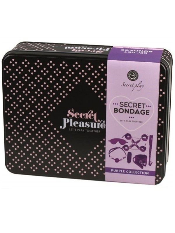 SECRETPLAY - BDSM SET 8PCS LILA / NEGRO
