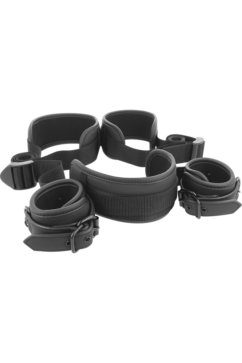 FETISH SUBMISSIVE - POSICIÓN MASTER CON 4 ESPOSAS CON FORRO DE NOPRENO