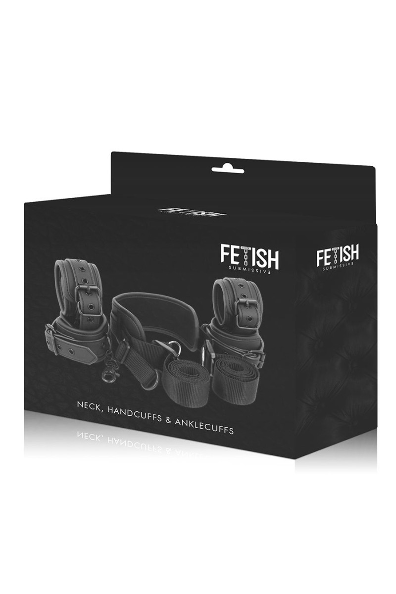 FETISH SUBMISSIVE - POSICIÓN MASTER CON 4 ESPOSAS CON FORRO DE NOPRENO