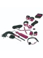 TEASE & PLEASE - JUEGO 13 ACCESORIOS BONDAGE MAGENTA