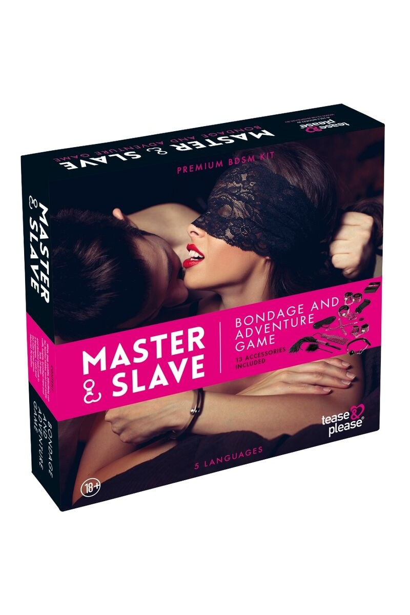 TEASE & PLEASE - JUEGO 13 ACCESORIOS BONDAGE MAGENTA