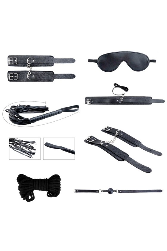 ALIVE - SECRET DESIRES KIT 7 PIEZAS BDSM NEGRO