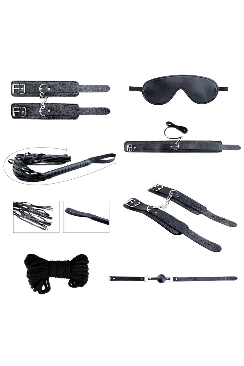 ALIVE - SECRET DESIRES KIT 7 PIEZAS BDSM NEGRO