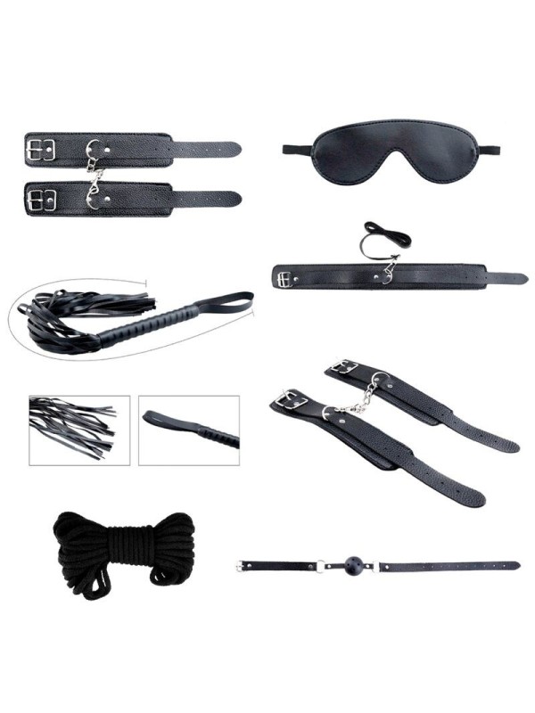 ALIVE - SECRET DESIRES KIT 7 PIEZAS BDSM NEGRO