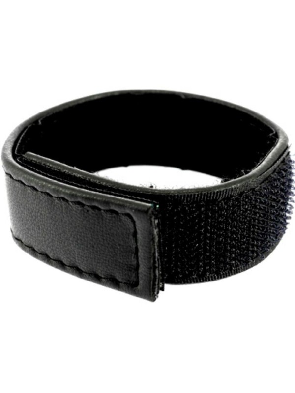 LEATHER BODY - CORREA CUERO AJUSTABLE CON VELCRO PARA PENE NEGRO