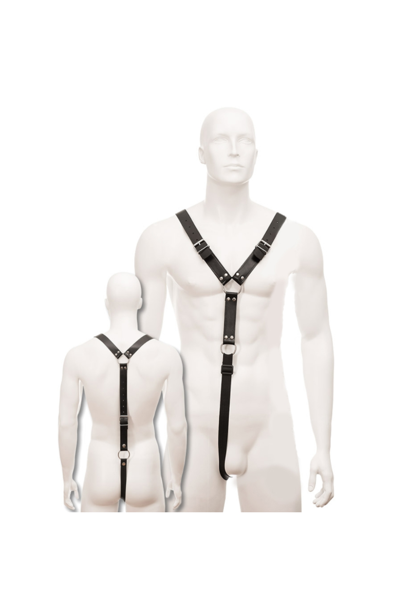 LEATHER BODY - HARNESS MEN NEGRO