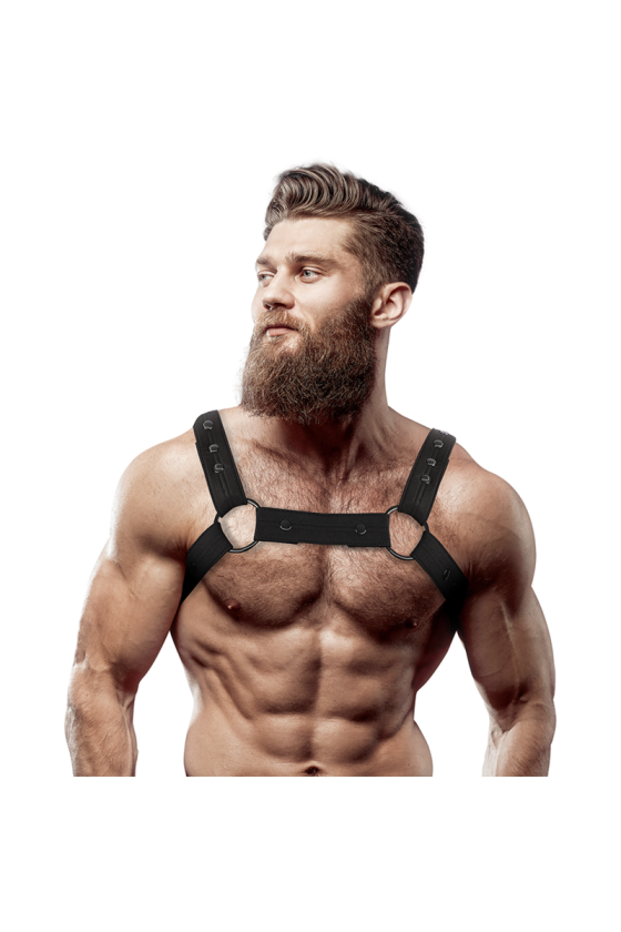 FETISH SUBMISSIVE ATTITUDE - ARNÉS DEPORTIVO AJUSTABLE NEOPRENO