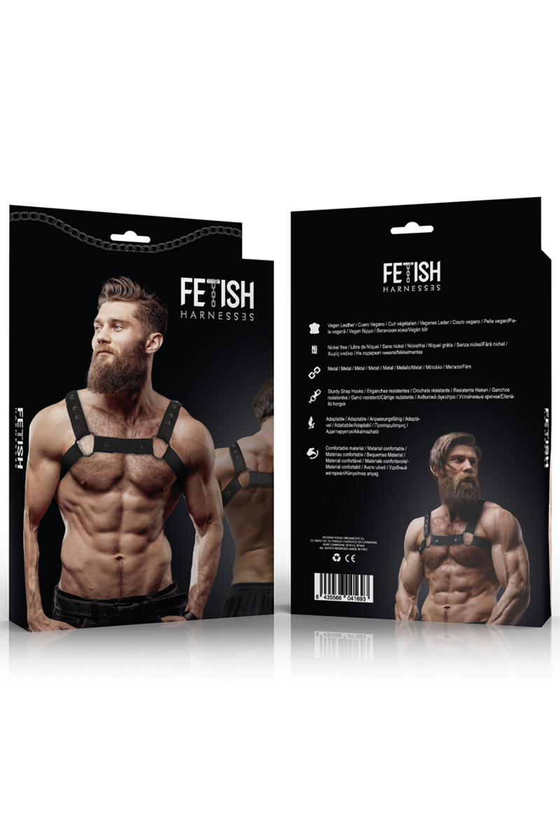 FETISH SUBMISSIVE ATTITUDE - ARNÉS DEPORTIVO AJUSTABLE NEOPRENO