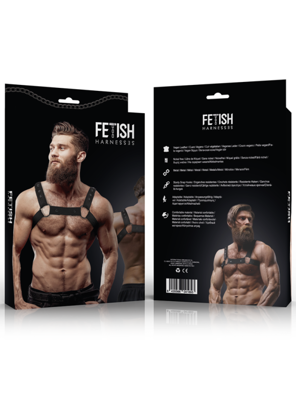 FETISH SUBMISSIVE ATTITUDE - ARNÉS DEPORTIVO AJUSTABLE NEOPRENO