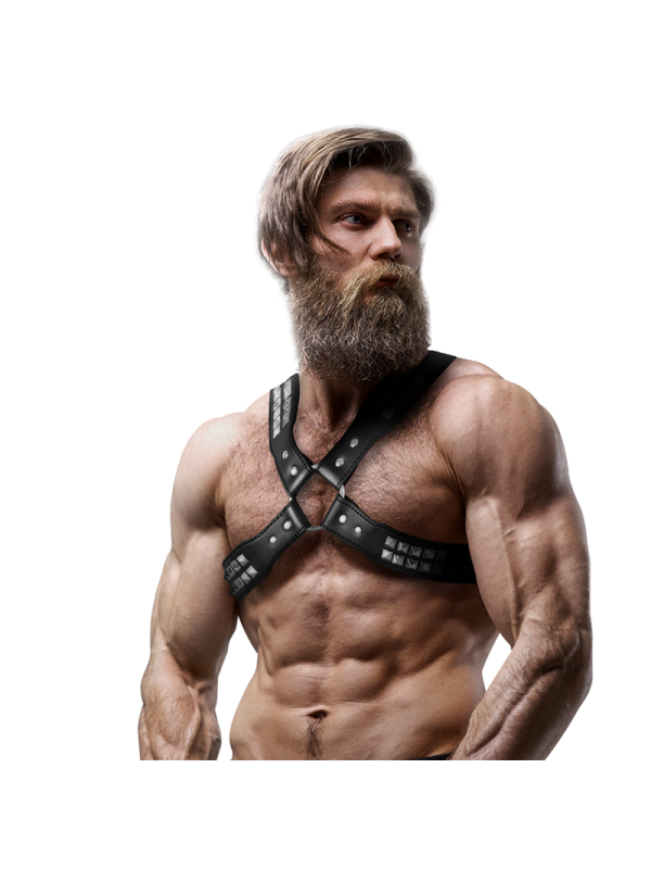 ARNÉS ECOPIEL PECHO CRUZADO CON REMACHES HOMBRE