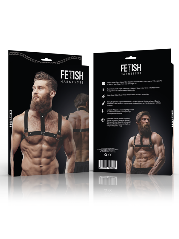 ARNÉS AJUSTABLE ECOPIEL PECHO CON COLLAR HOMBRE