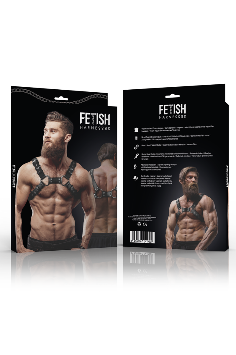 ARNÉS BULLDOG AJUSTABLE ECOPIEL PECHO HOMBRE