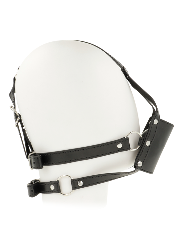 OHMAMA FETISH - ARNÉS DE CABEZA CON CUBIERTA DE BOCA MORDAZA DE BOLA