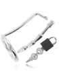 METAL HARD - ANILLO TESTICULOS CON PLUG URETRA CASTIDAD