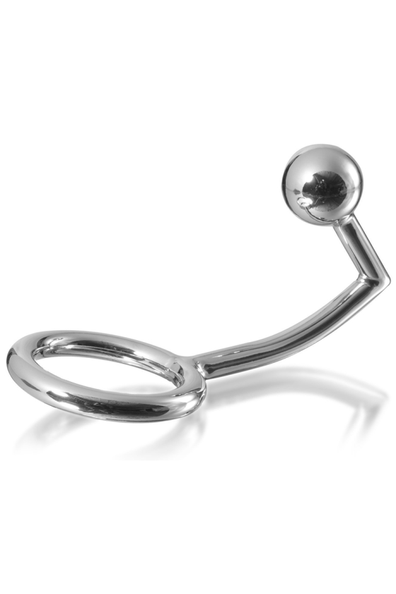 METAL HARD - COCK RING ANILLO CON GANCHO INTRUDER ANAL 40MM