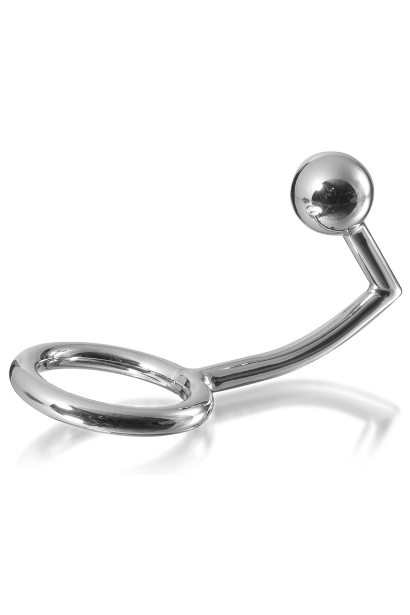 METAL HARD - COCK RING ANILLO CON GANCHO INTRUDER ANAL 40MM