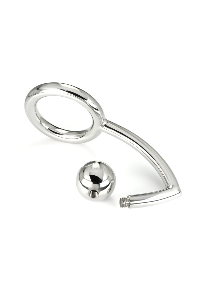 METAL HARD - COCK RING ANILLO CON GANCHO INTRUDER ANAL 45MM
