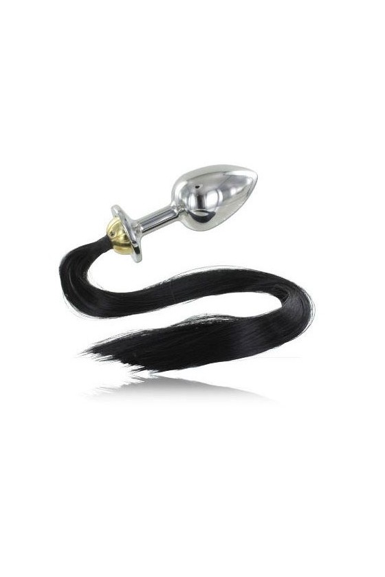 METAL HARD - PLUG ANAL ACERO CON COLA 8.89CM