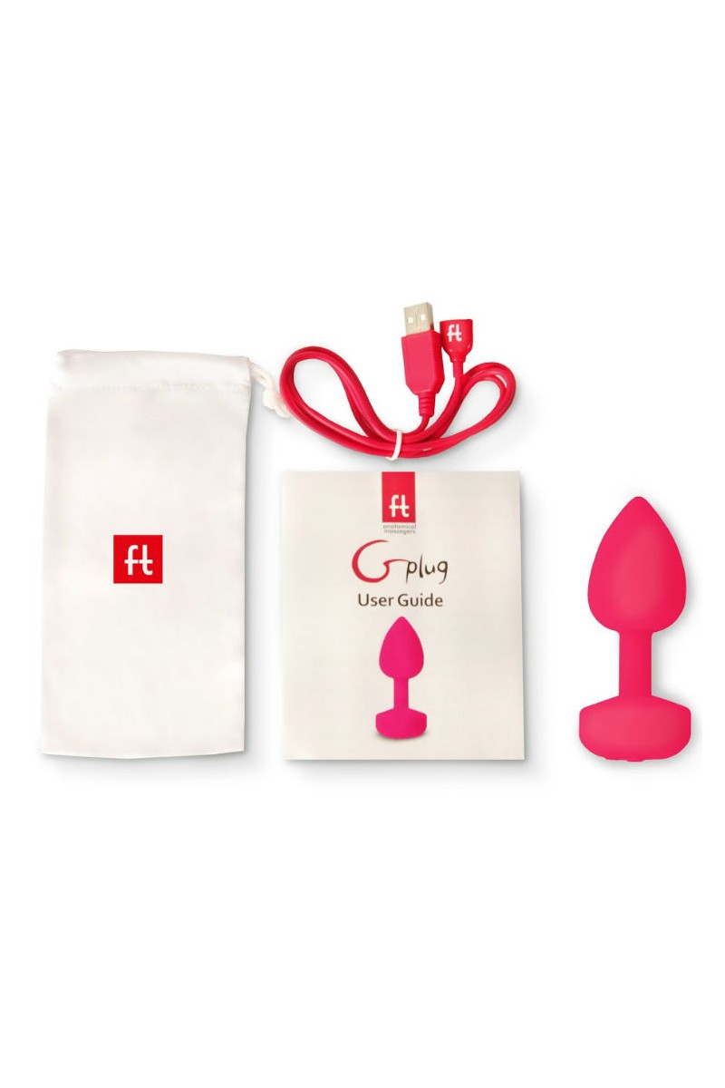 G-VIBE - FUNTOYS GPLUG ANAL VIBRADOR RECARGABLE XL AZUL  3.9CM