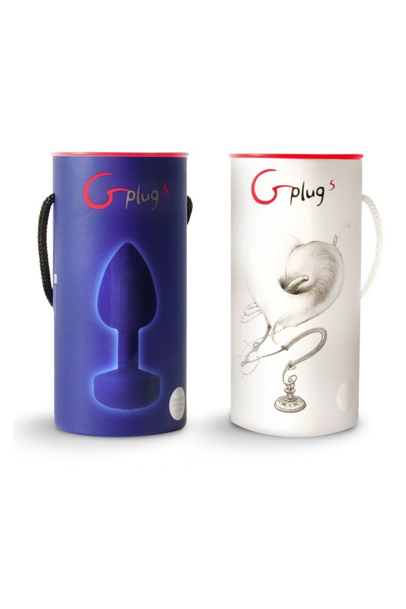 G-VIBE - FUNTOYS GPLUG ANAL VIBRADOR RECARGABLE XL AZUL  3.9CM