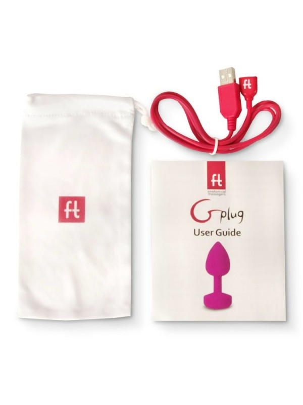 G-VIBE - FUNTOYS GPLUG ANAL VIBRADOR RECARGABLE XL AZUL  3.9CM