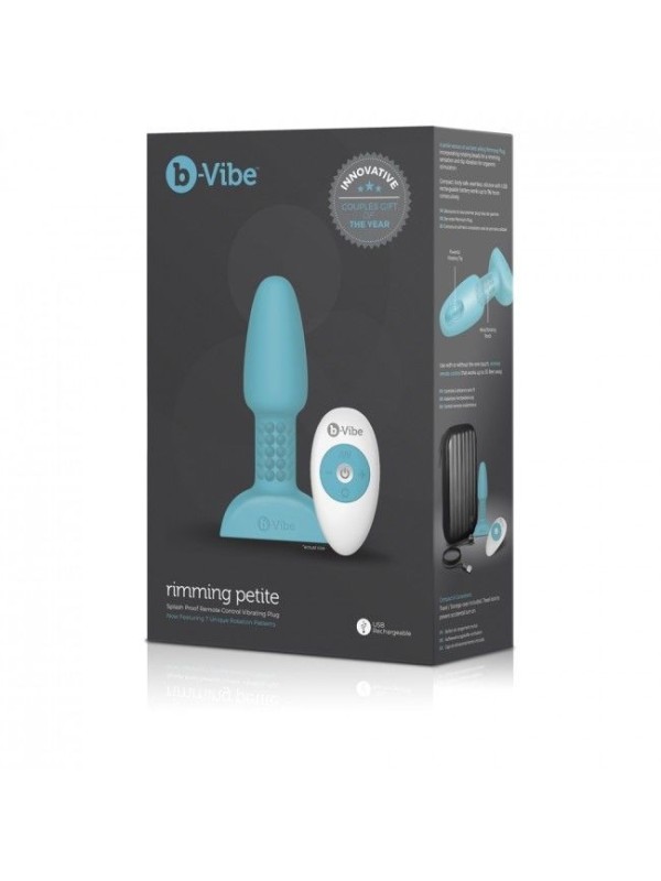 B-VIBE - RIMMING CONTROL REMOTO ANAL PLUG PETITE TEAL