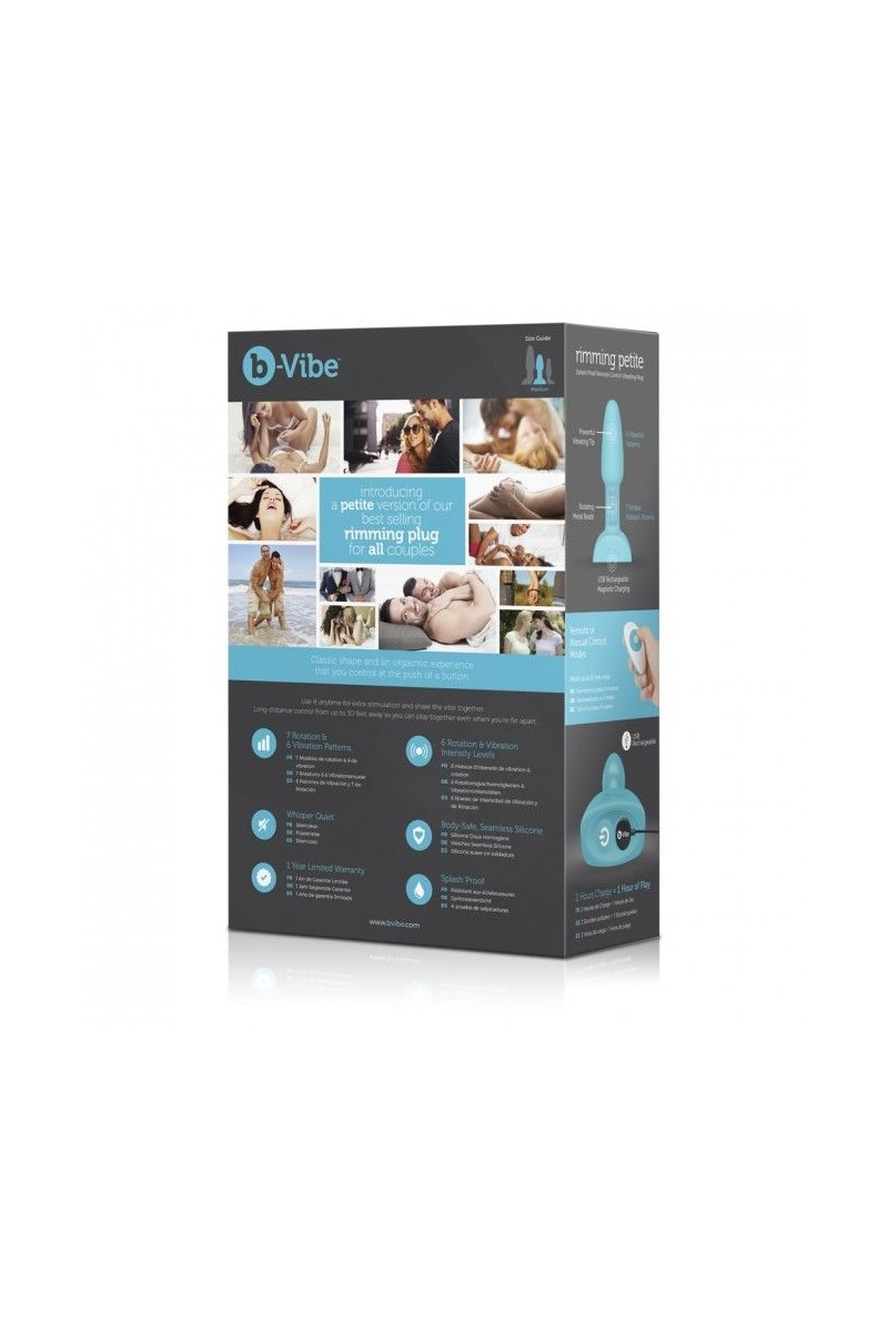 B-VIBE - RIMMING CONTROL REMOTO ANAL PLUG PETITE TEAL