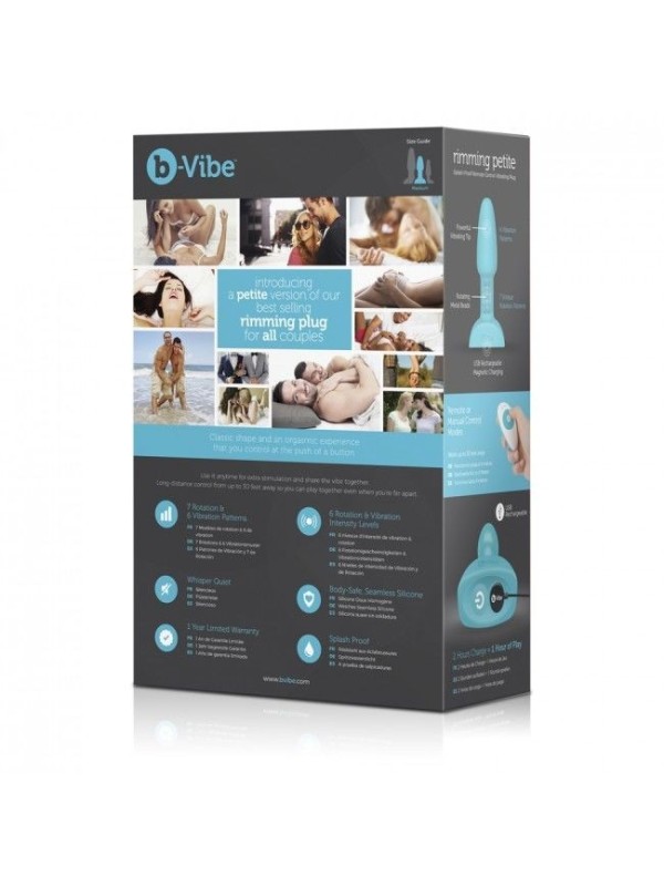 B-VIBE - RIMMING CONTROL REMOTO ANAL PLUG PETITE TEAL