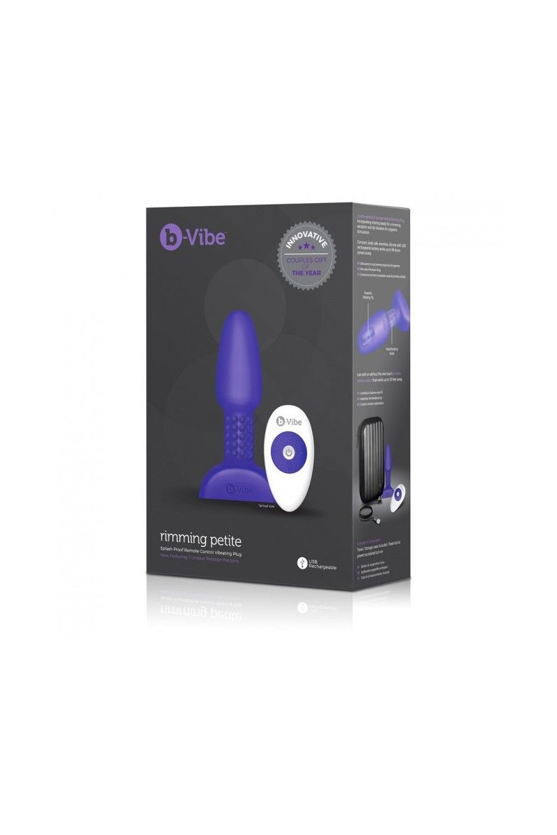 B-VIBE - RIMMING CONTROL REMOTO ANAL PLUG PETITE LILA