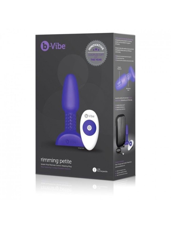 B-VIBE - RIMMING CONTROL REMOTO ANAL PLUG PETITE LILA