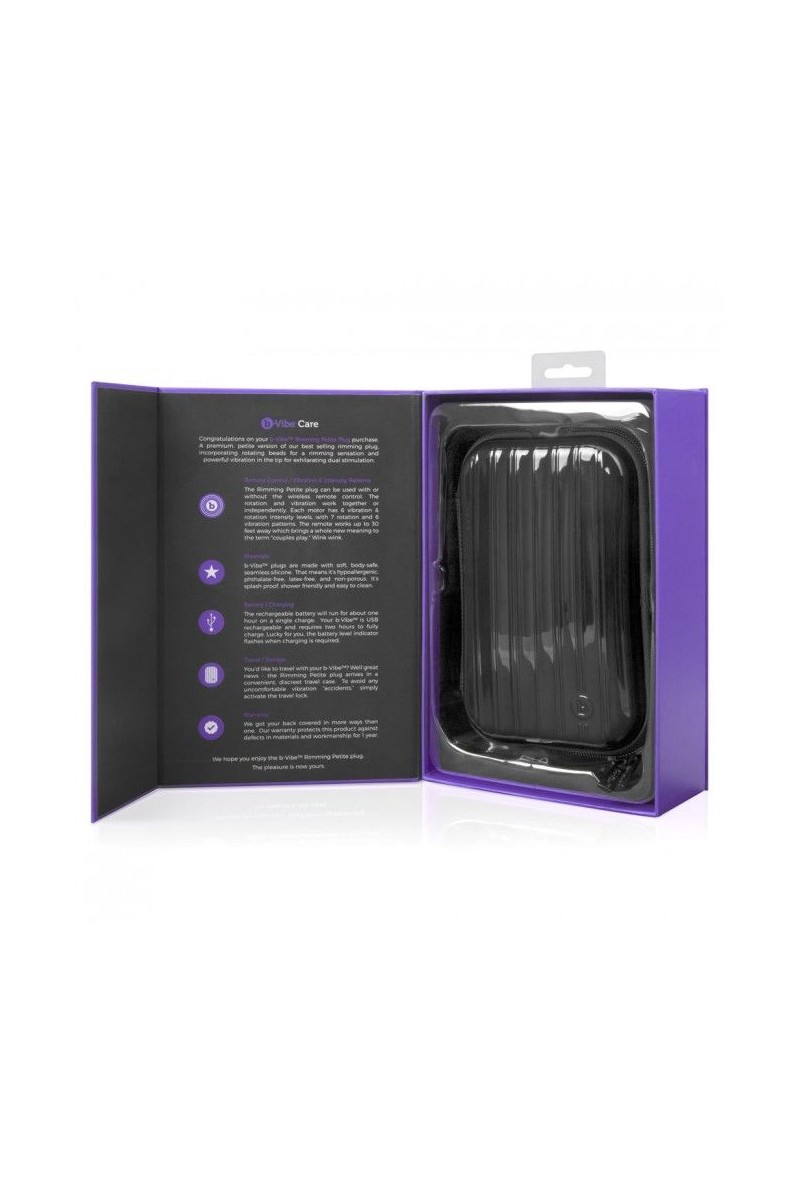 B-VIBE - RIMMING CONTROL REMOTO ANAL PLUG PETITE LILA