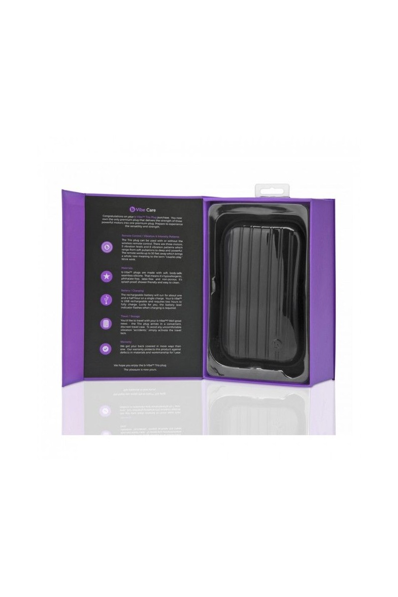 B-VIBE - TRIO CONTROL REMOTO PLUG ANAL LILA