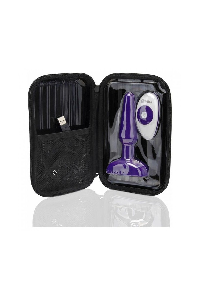 B-VIBE - TRIO CONTROL REMOTO PLUG ANAL LILA