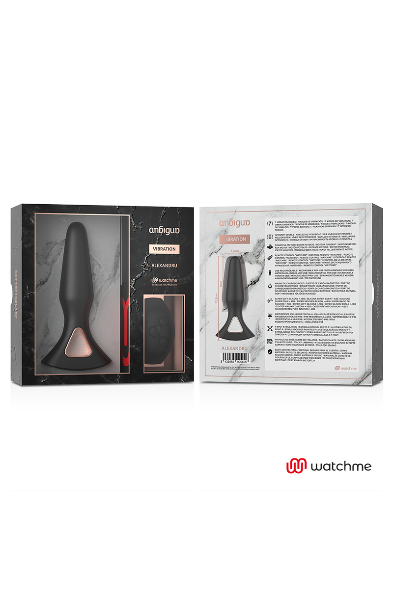 ANBIGUO - WATCHME CONTROL REMOTO VIBRADOR PLUG ANAL ALEXANDRU