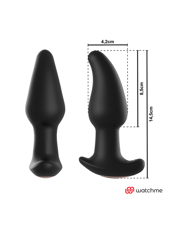 ANBIGUO - WATCHME  REMOTO PLUG ANAL VIBRADOR  ROTACIÓN PERLAS AMADEUS