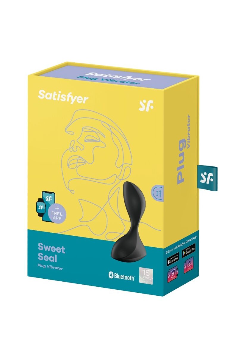 SATISFYER - SWEET SEAL PLUG VIBRADOR APP NEGRO