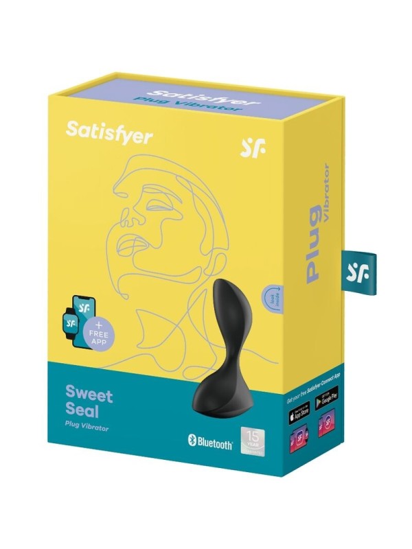 SATISFYER - SWEET SEAL PLUG VIBRADOR APP NEGRO