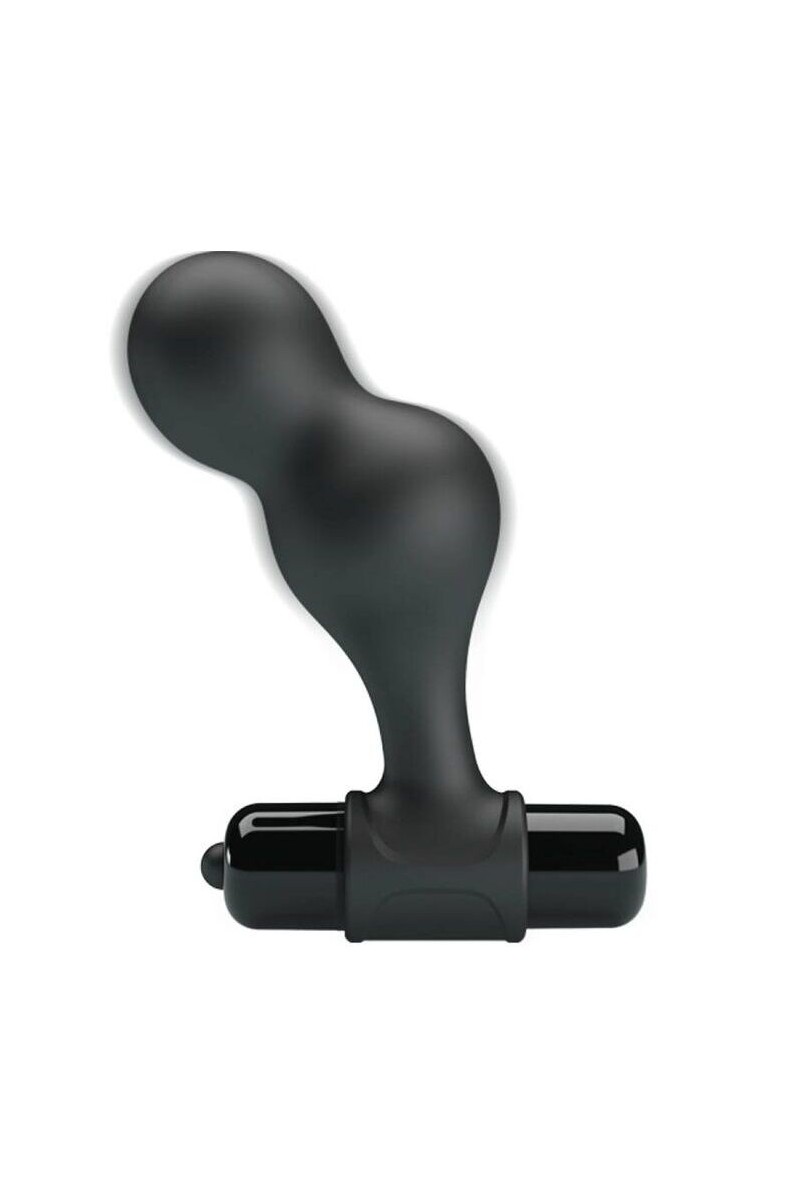 MR PLAY - PLUG ANAL VIBRADOR DE SILICONA NEGRO