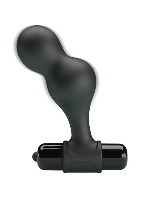 MR PLAY - PLUG ANAL VIBRADOR DE SILICONA NEGRO