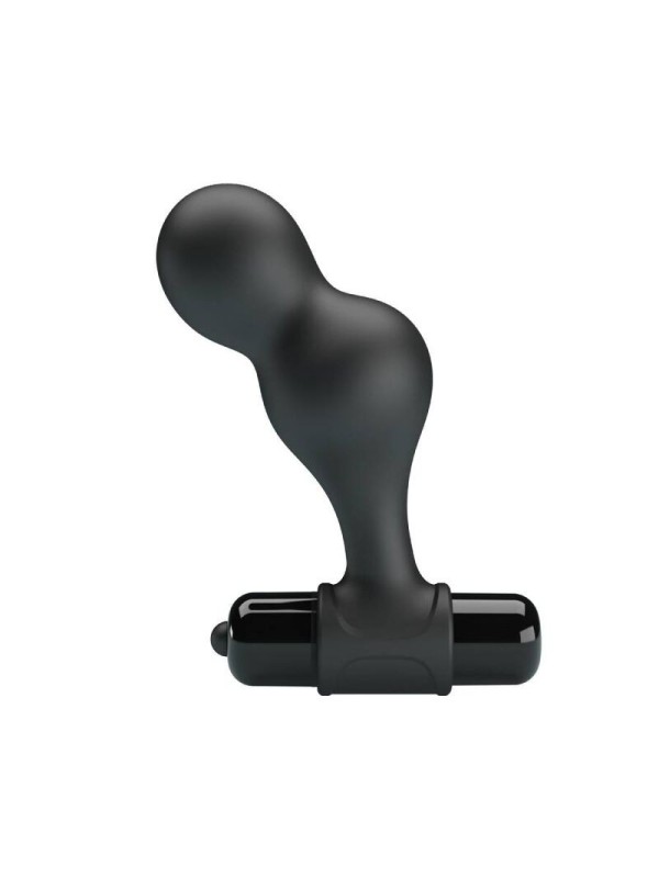 MR PLAY - PLUG ANAL VIBRADOR DE SILICONA NEGRO