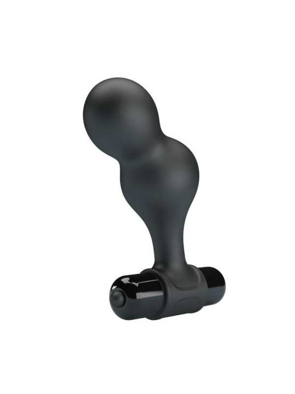 MR PLAY - PLUG ANAL VIBRADOR DE SILICONA NEGRO