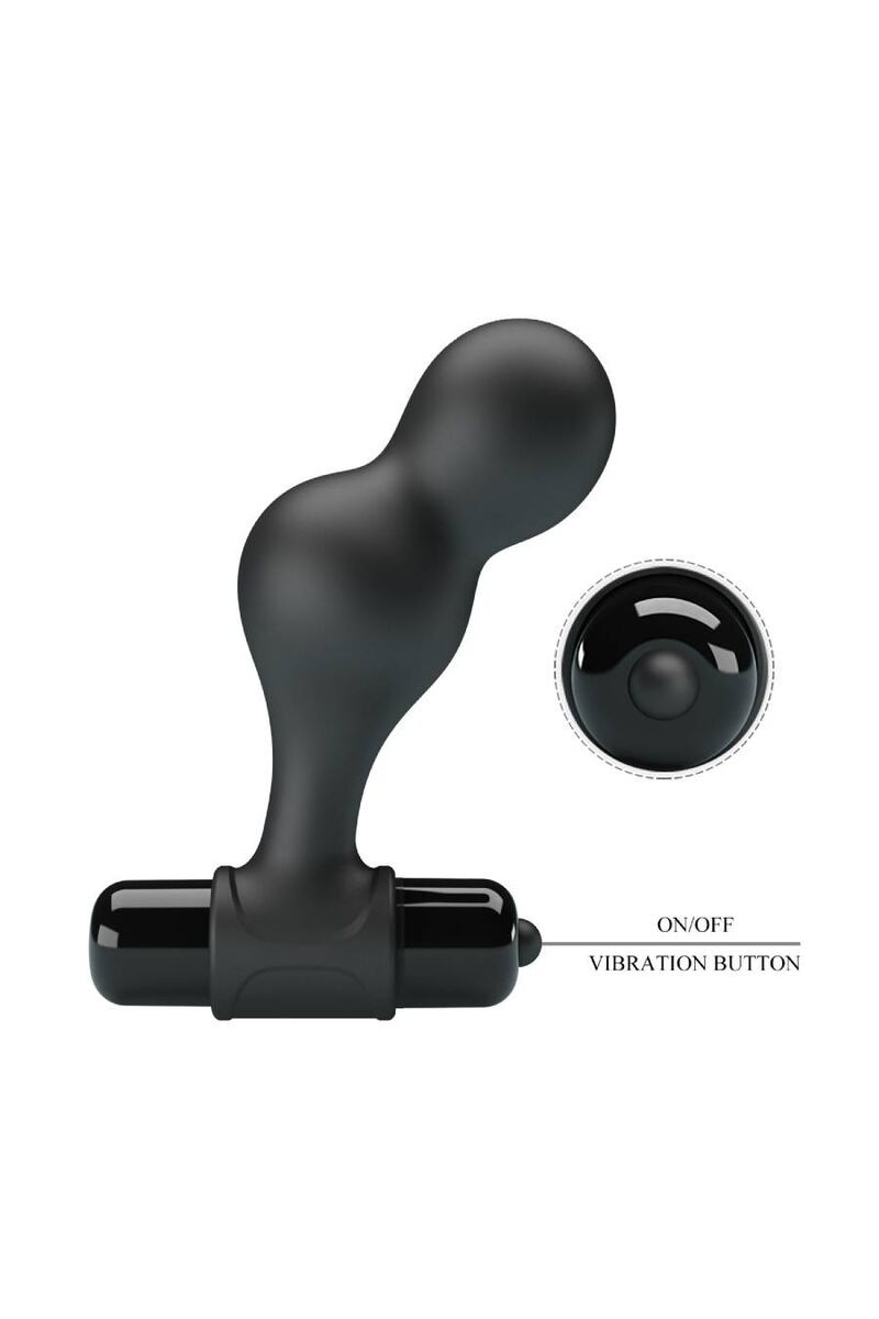 MR PLAY - PLUG ANAL VIBRADOR DE SILICONA NEGRO