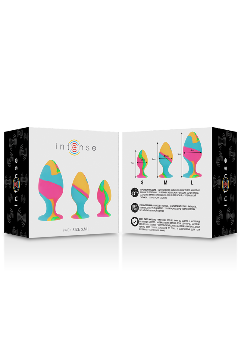 INTENSE - SET PLUG SILICONA MULTICOLOR
