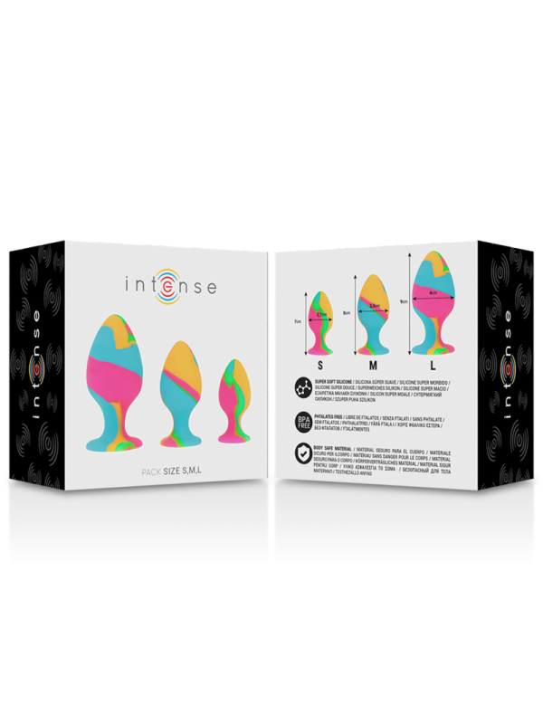 INTENSE - SET PLUG SILICONA MULTICOLOR